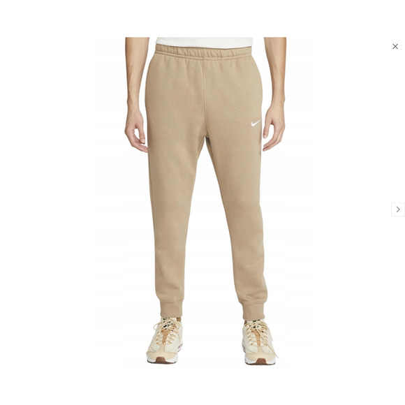 Nike Sportswear Fleece Joggers Sweatpants Khaki Tapered Leg Mens XL 716830 247 - Picture 1 of 13